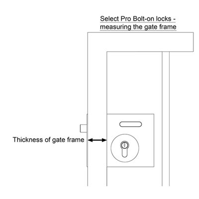 Gatemaster Select pro bolt on long throw keylatch gate latch lock for ...