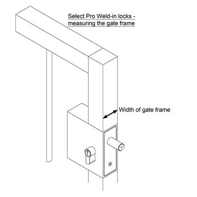 Gatemaster Select pro weld in deadlock gate lock for 40mm frames (SWD1640)