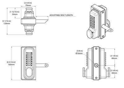 Gatemaster Superlock 2.0 digital combination gate lock double sided for ...