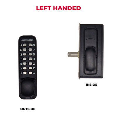 Gatemaster superlock surface digital combination single sided gate lock ...