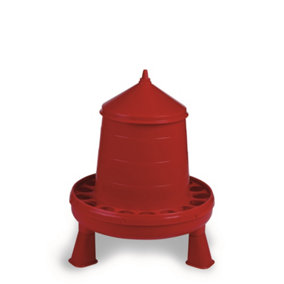 Gaun Plastic Poultry Feeder With Legs Red (4kg)