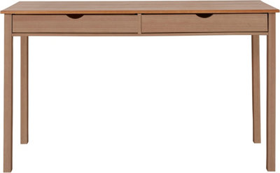 Gava 2 Drawer Desk in Stained/Wax