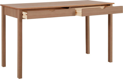 Gava 2 Drawer Desk in Stained/Wax