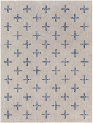 GAVINA In- & Outdoor Global Dark Blue Area Rug 160 x 213 cm