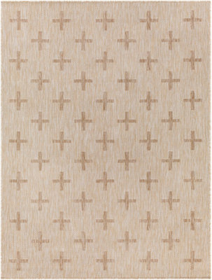 GAVINA In- & Outdoor Global Jute-Look Brown Area Rug 160 x 213 cm