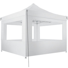 Gazebo collapsible 3x3 m with 4 Sides - Olivia - white