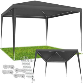 Gazebo Kara - 3 x 3 m, water & UV resistant, guy ropes and pegs included  - grey