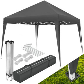 Gazebo Linosa - 3 x 3 m, foldable, water-resistant, UV protection  - grey