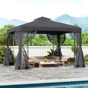 Gazebo Shade Canopy Party Tent Waterproof Sun Shade for Patio