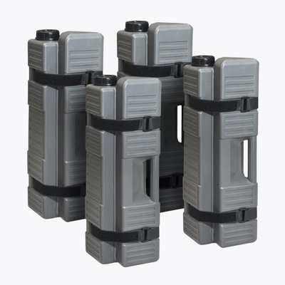 Gazebo Weights 4-Pack Heavy Duty Fillable Tent Base with Velcro Straps ...