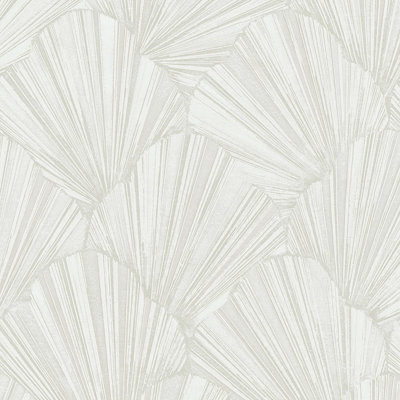 GB 33338 Allegra Geometric White Wallpaper by Belgravia