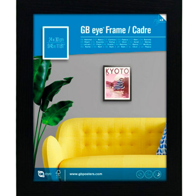 GB Eye Contemporary Wooden Black Picture Frame - 24 x 30cm