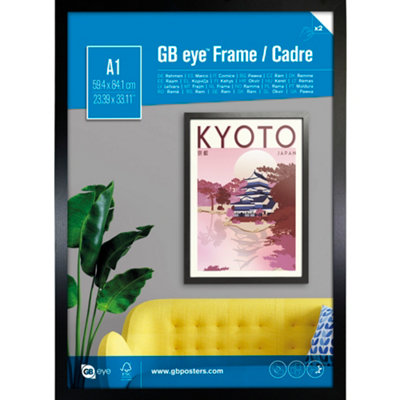 GB Eye Contemporary Wooden Black Picture Frame - A1 - 59.4 x 84.1cm