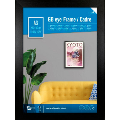 GB Eye Contemporary Wooden Black Picture Frame - A3 - 29.7 x 42cm