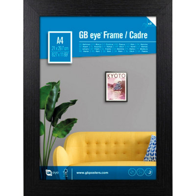 GB Eye Contemporary Wooden Black Picture Frame - A4 - 21 x 29.7cm