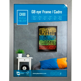 GB Eye Contemporary Wooden Grey Picture Frame - Chibi - 52 x 38cm