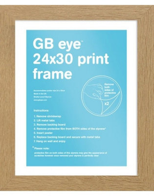 GB Eye Contemporary Wooden Oak Picture Frame - 24 x 30cm