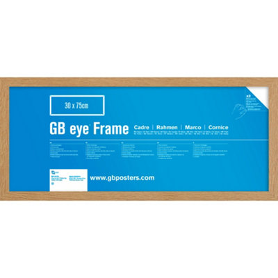 GB Eye Contemporary Wooden Oak Picture Frame 30 x 75cm DIY at B&Q