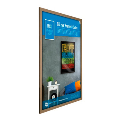 GB Eye Contemporary Wooden Silver Picture Frame - A2 - 42 X 59.4cm