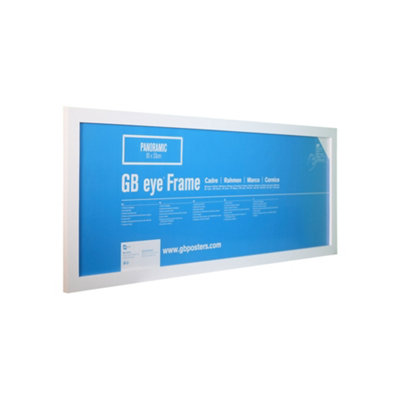 GB Eye Contemporary Wooden White Picture Frame - 33 x 95cm