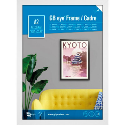 GB Eye Contemporary Wooden White Picture Frame - A2 - 42 x 59.4cm