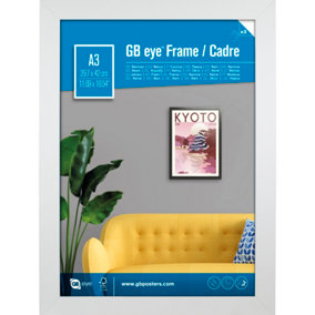 GB Eye Contemporary Wooden White Picture Frame - A3 - 29.7 x 42cm