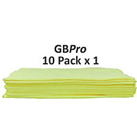 GBPro Eco Premium Microfibre Cloth - Yellow 40 x 40cm (Pack of 10)
