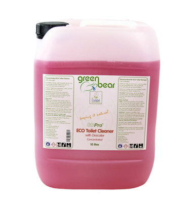 GBPro Eco Toilet Cleaner Gel + descaler (concentrated) 'Ecolabel' Bathroom/WC Cleaner, Fresh Fragrance, Bleach Free - 10L