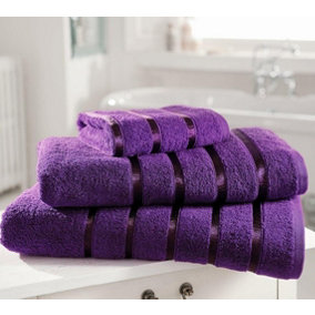 GC GAVENO CAVAILIA 12 Piece Kensington Face Towel 30x30 Aubergine 500 GSM Quick Dry & Water Absorbent Towel