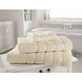 GC GAVENO CAVAILIA 12 Piece Kensington Face Towel 30x30 Cream 500 GSM Quick Dry & Water Absorbent Towel
