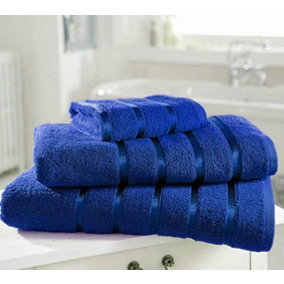 GC GAVENO CAVAILIA 12 Piece Kensington Face Towel 30x30 Royal Blue 500 GSM Quick Dry & Water Absorbent Towel