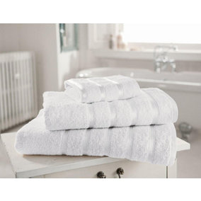 GC GAVENO CAVAILIA 12 Piece Kensington Face Towel 30x30 White 500 GSM Quick Dry & Water Absorbent Towel