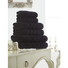 GC GAVENO CAVAILIA 2 Pack Zero Twist Bath Towel 70x120 Black Quick Absorbent & Super Soft Towels