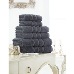 GC GAVENO CAVAILIA 2 Pack Zero Twist Bath Towel 70x120 Charcoal Quick Absorbent & Super Soft Towels