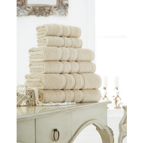 GC GAVENO CAVAILIA 2 Pack Zero Twist Bath Towel 70x120 Cream Quick Absorbent & Super Soft Towels