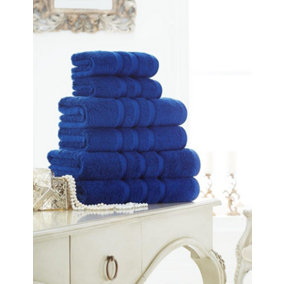 GC GAVENO CAVAILIA 2 Pack Zero Twist Bath Towel 70x120 Electric Blue Quick Absorbent & Super Soft Towels