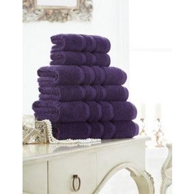 GC GAVENO CAVAILIA 2 Pack Zero Twist Bath Towel 70x120 Purple Quick Absorbent & Super Soft Towels