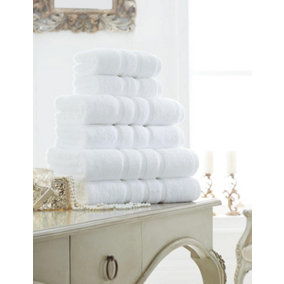 GC GAVENO CAVAILIA 2 Pack Zero Twist Bath Towel 70x120 White Quick Absorbent & Super Soft Towels