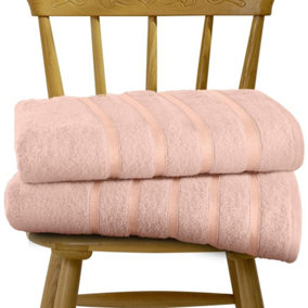GC GAVENO CAVAILIA 2 Piece Kensington Jumbo Bath Sheet  80x170 Blush Pink 500 GSM Quick Dry & Water Absorbent Towel