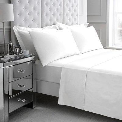 GC Gaveno Cavailia 200 Thread Count Egyptian cotton flat sheet double White