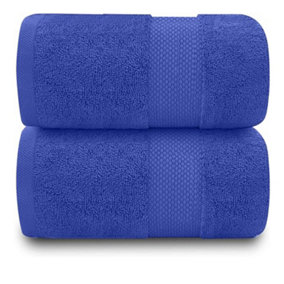 GC GAVENO CAVAILIA 2PK Miami Bath Towel 70X125 Royal Blue 700 GSM Quick Drying & Super Absorbent Bath Towel Set