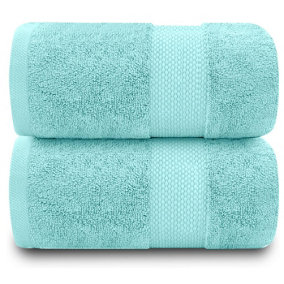 GC GAVENO CAVAILIA 2PK Miami Bath Towel 70X125 Turquoise 700 GSM Quick Drying & Super Absorbent Bath Towel Set