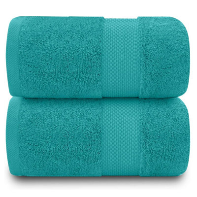 Set Tappetini Bagno GC GAVENO CAVAILIA Ultra Plush – 2 Pezzi (50x80 + 50x40 Cm), Antiscivolo, Extra Assorbente, Blu Reale, 100% Polipropilene