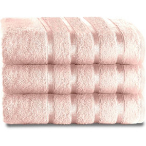 GC GAVENO CAVAILIA 3 Piece Kensington Bath Sheet 80x140 Blush Pink 500 GSM Quick Dry & Water Absorbent Towel