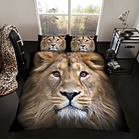 GC GAVENO CAVAILIA 3D Jungle King Duvet Cover Bedding Set Double 3PC With Matching Pillowcases