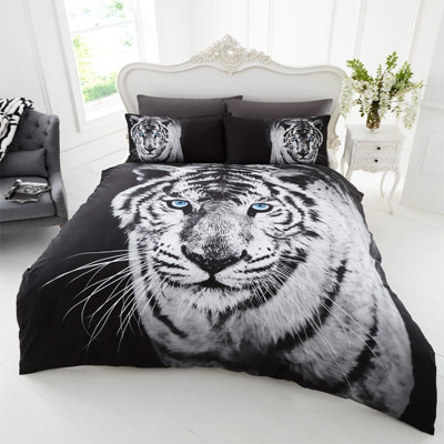 GC GAVENO CAVAILIA 3D Snow Tiger Duvet Cover Bedding Set Double 3PC With Matching Pillowcases