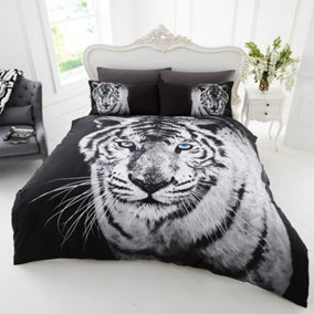 GC GAVENO CAVAILIA 3D Snow Tiger Duvet Cover Bedding Set King 3PC With Matching Pillowcases