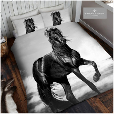 GC GAVENO CAVAILIA 3D Stallion Duvet Cover Bedding Set Double 3PC With Matching Pillowcases