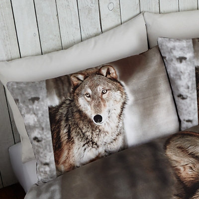 GC GAVENO CAVAILIA 3D Wild Wolf Duvet Cover Bedding Set King 3PC With Matching Pillowcases