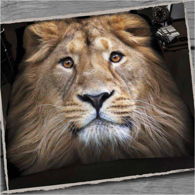 GC GAVENO CAVAILIA 3D Wildlife Lion 200x240 CM Cosy Fleece Bed Throw Extra Large Throw Blanket For Bed DIY at B Q
